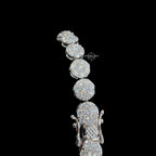 7mm Moissanite Cluster Bracelet 8"