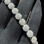 7mm Moissanite Cluster Bracelet 8"