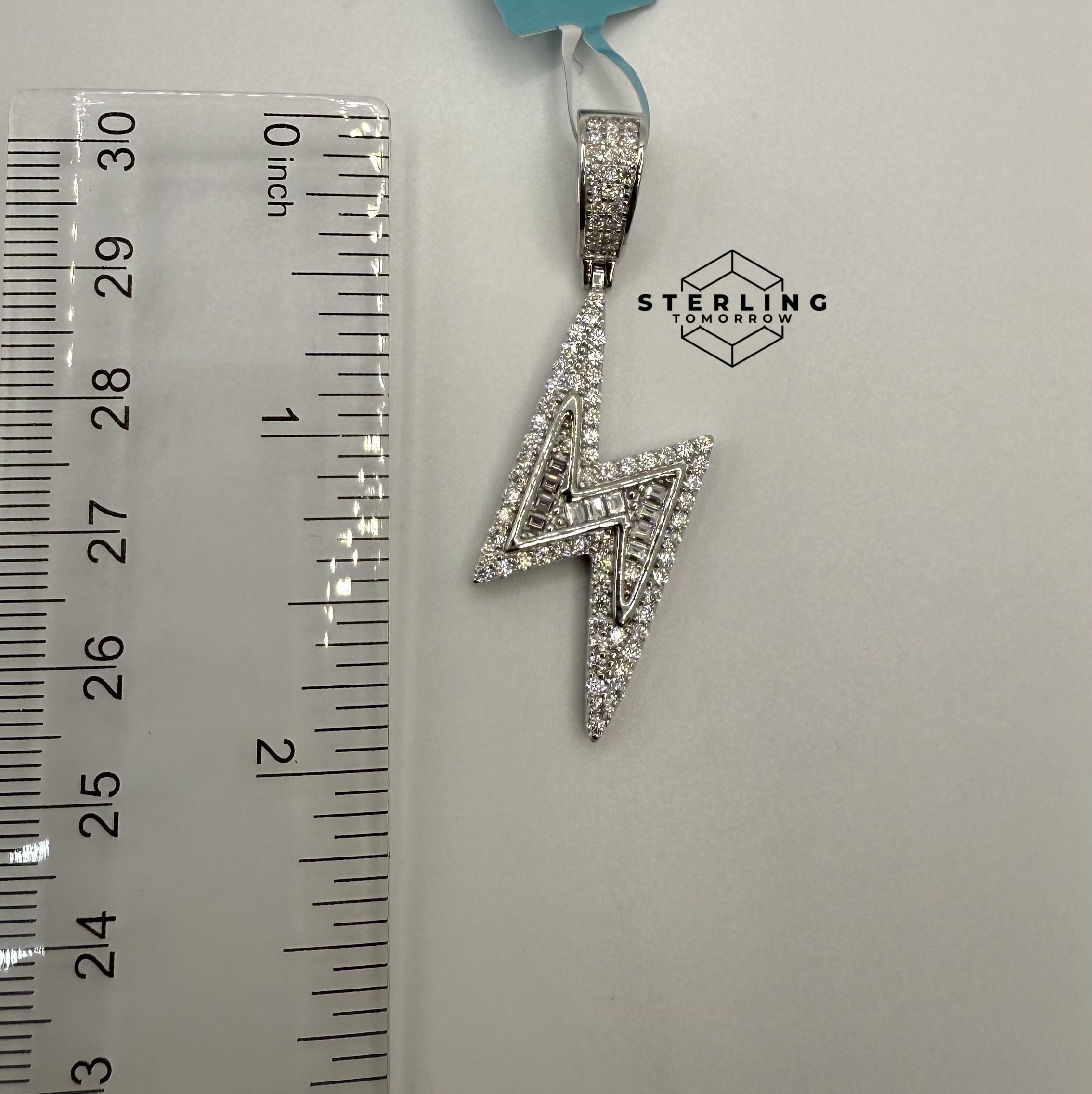 Lightening Bolt Moissanite Pendant