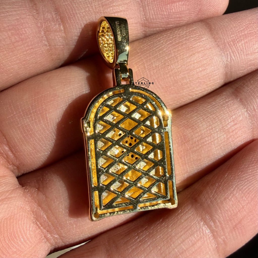 Moissanite Small Virgin Mary Pendant