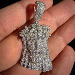 Moissanite Marquis Thorns Jesus Pendant