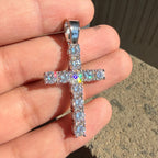 Moissanite Tennis Cross Pendant