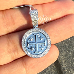 San Benito Jerusalem Cross Moissanite Pendant