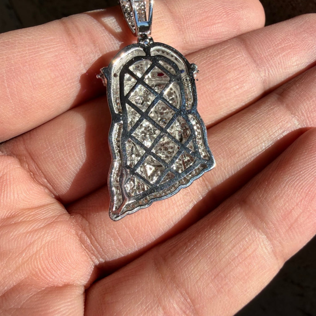Moissanite Jesus Color Crown Pendant