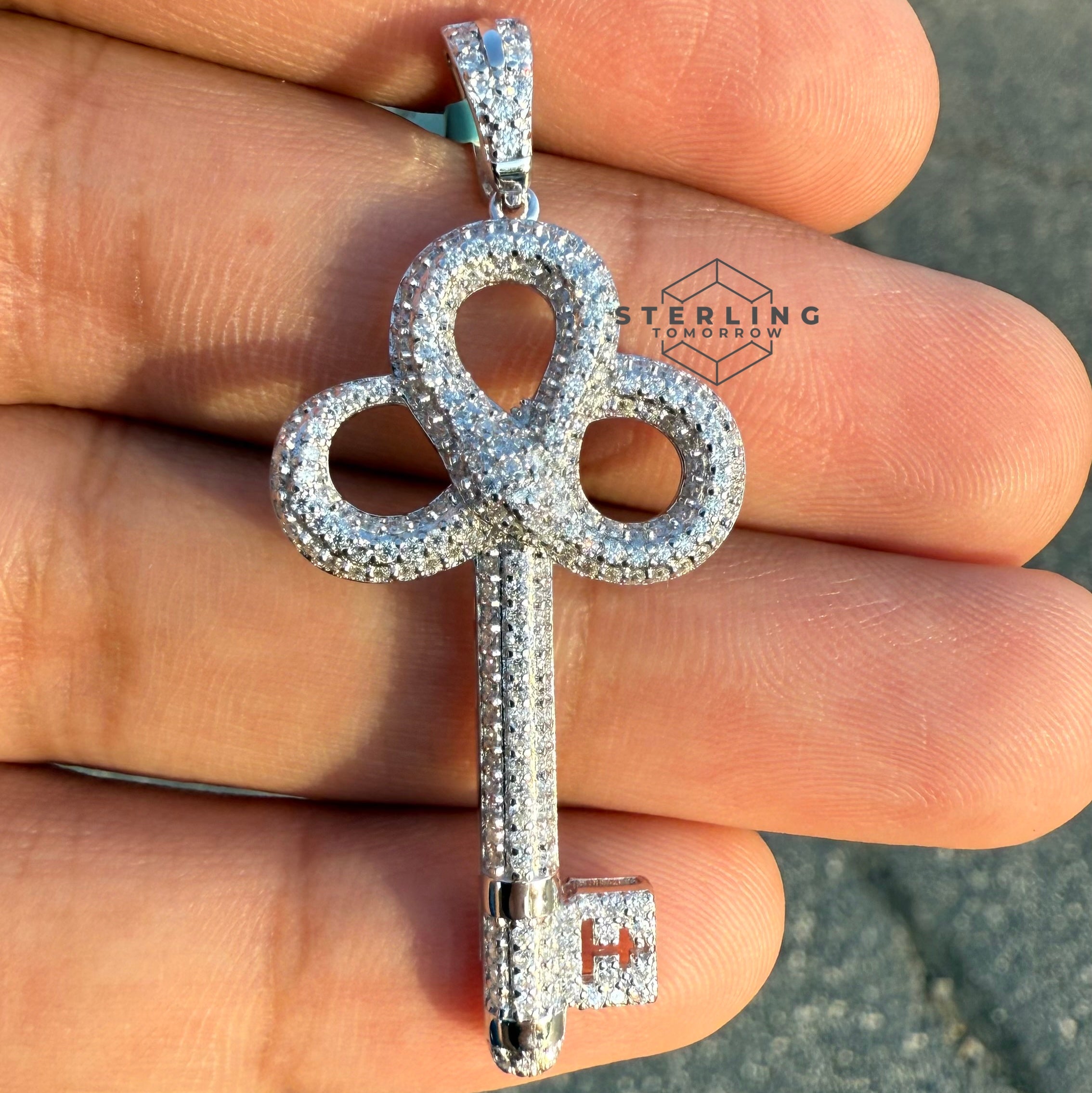 Designer Key Moissanite Pendant
