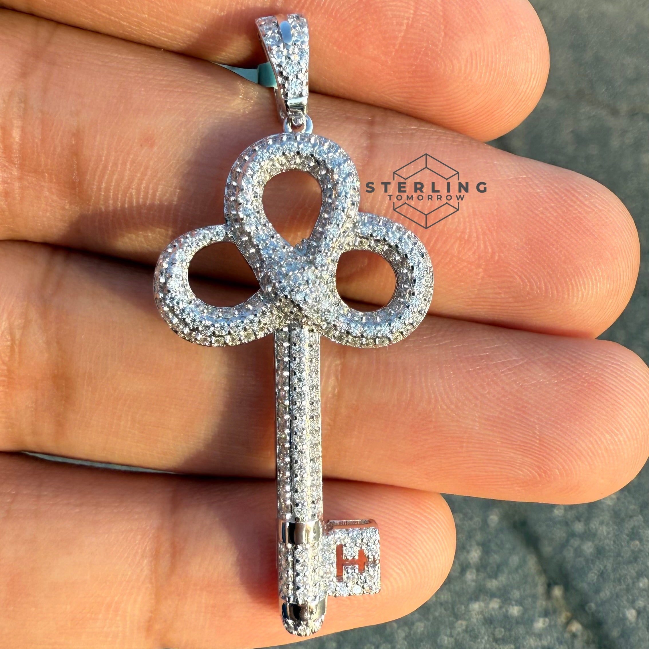 Designer Key Moissanite Pendant