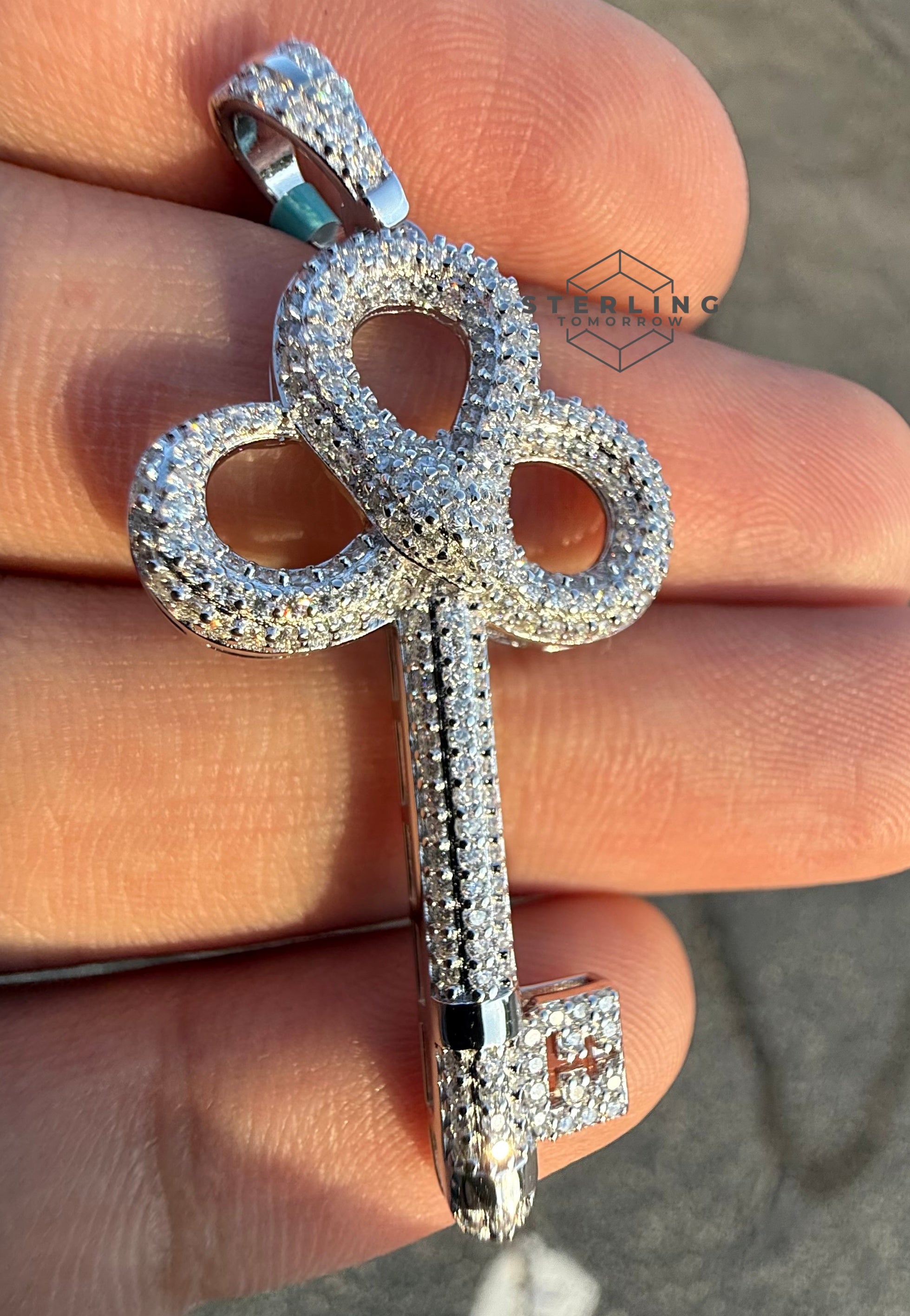 Designer Key Moissanite Pendant