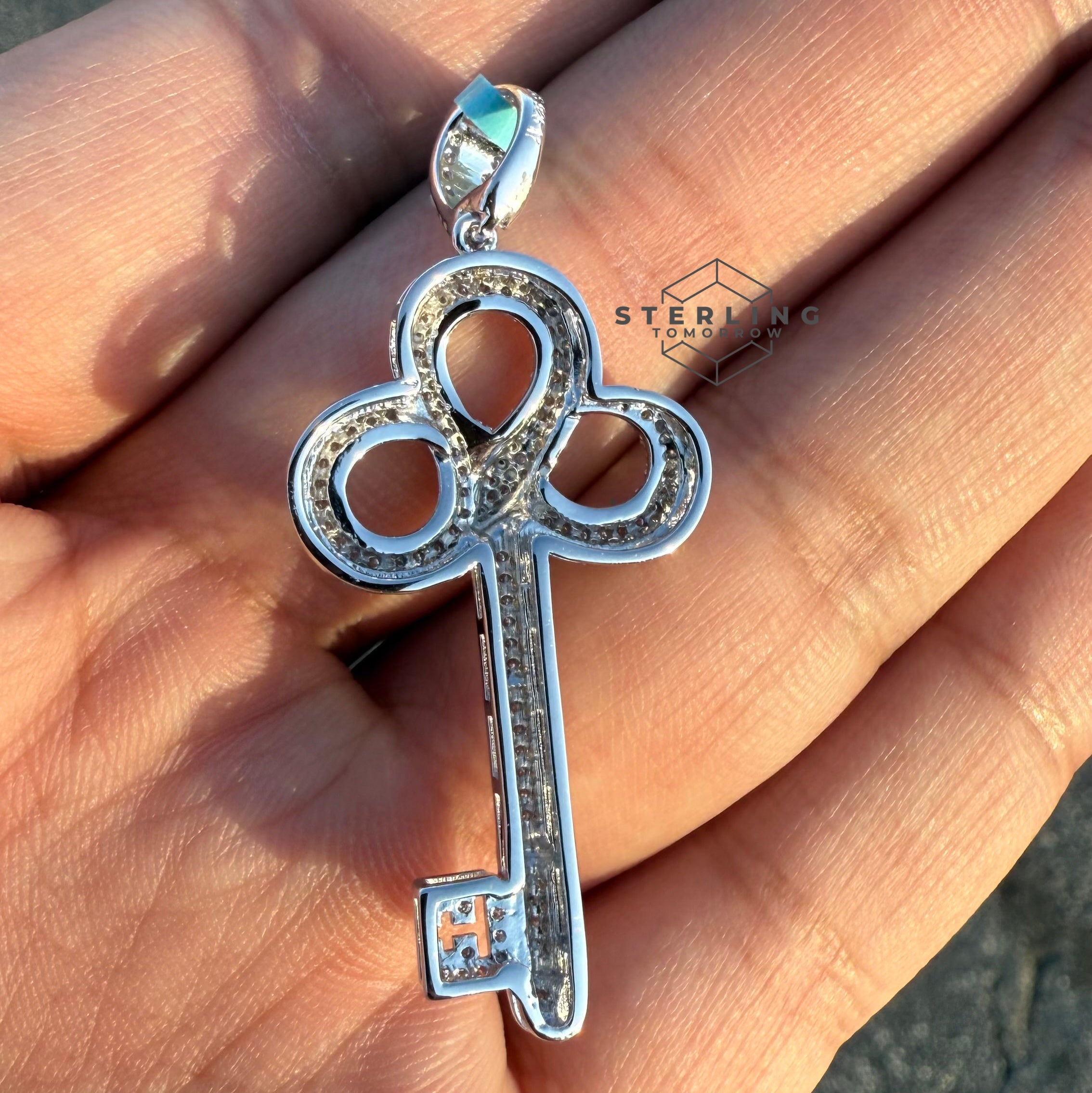 Designer Key Moissanite Pendant