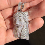 Jesus Baguette Moissanite Pendant