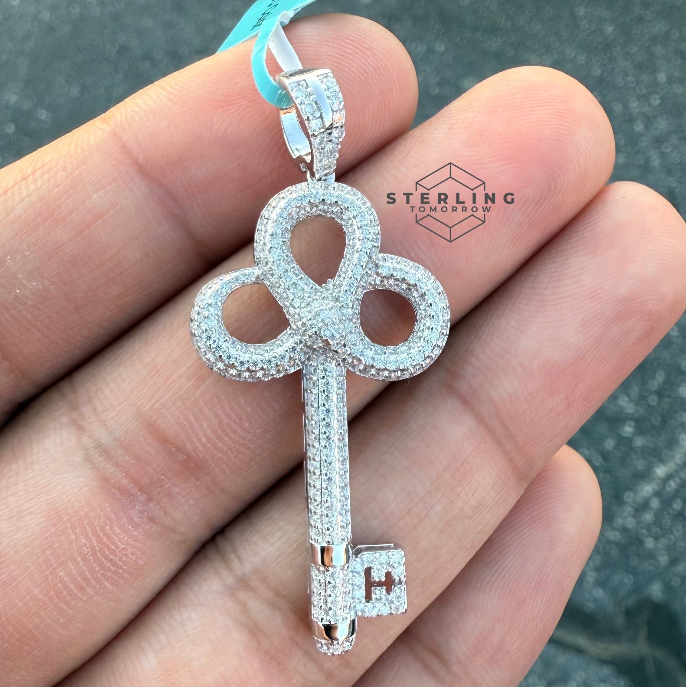 Designer Key Moissanite Pendant