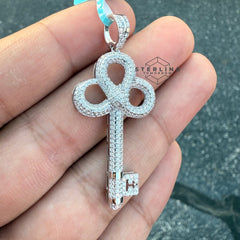 Designer Key Moissanite Pendant
