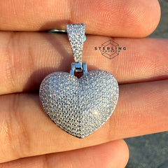 Heart Moissanite Charm Pendant