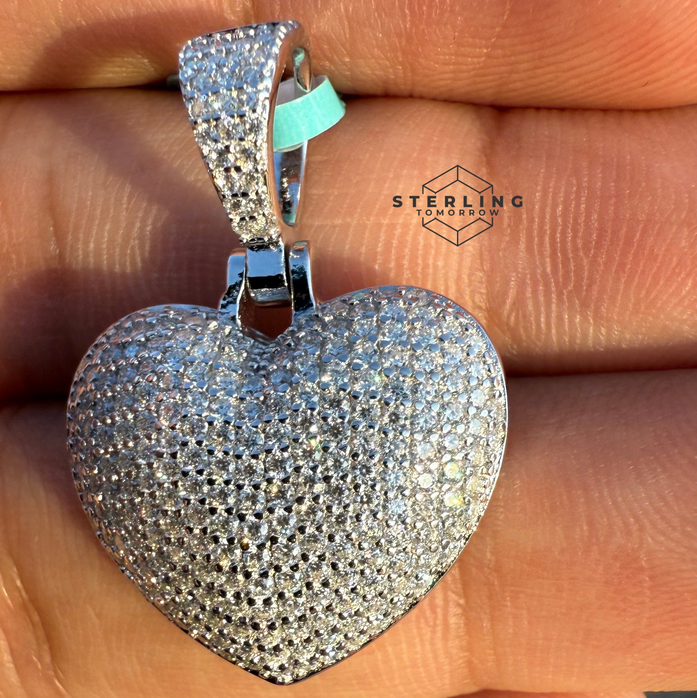 Heart Moissanite Charm Pendant