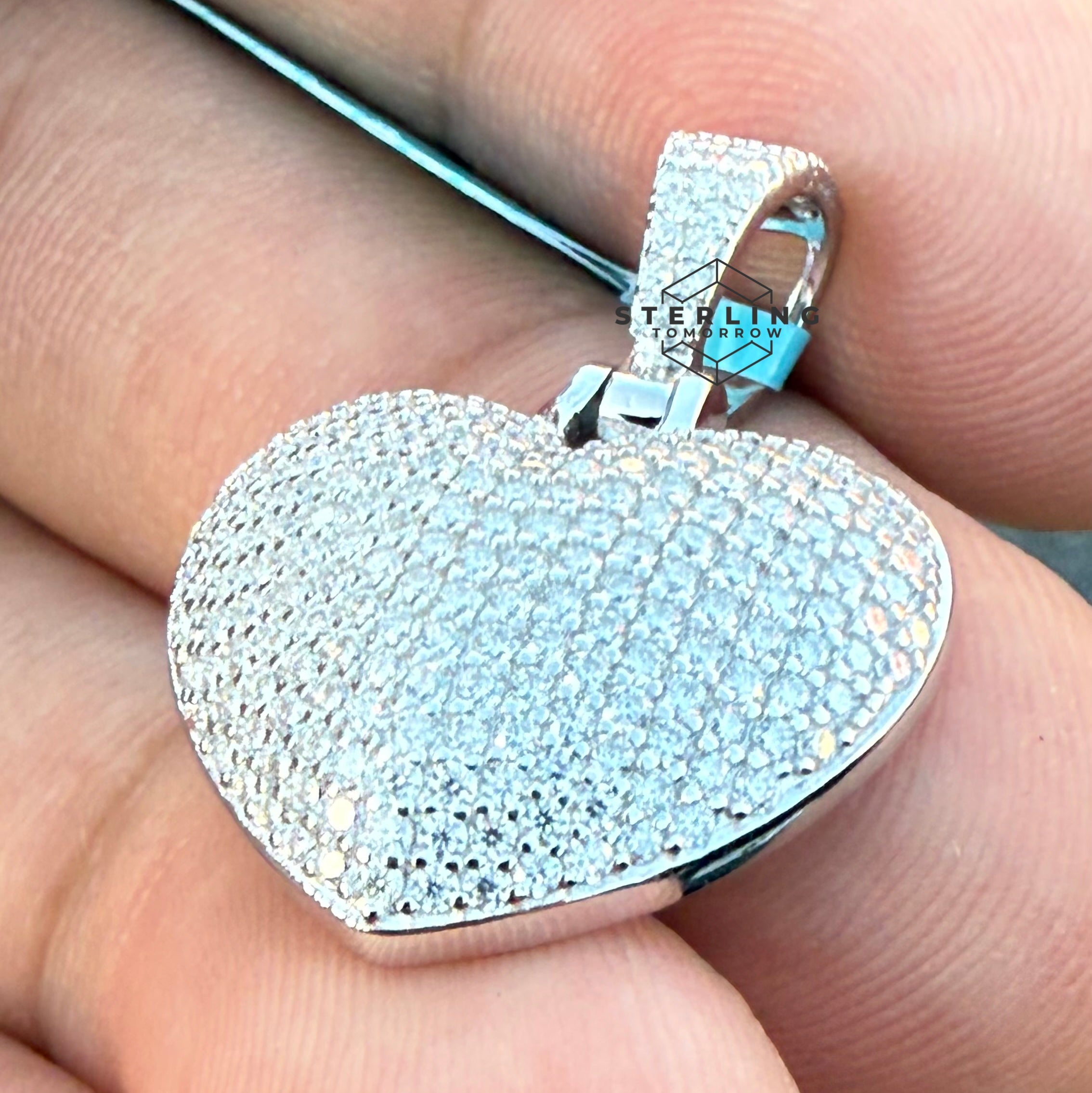 Heart Moissanite Charm Pendant