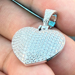 Heart Moissanite Charm Pendant