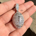 Moissanite Football Iced Pendant