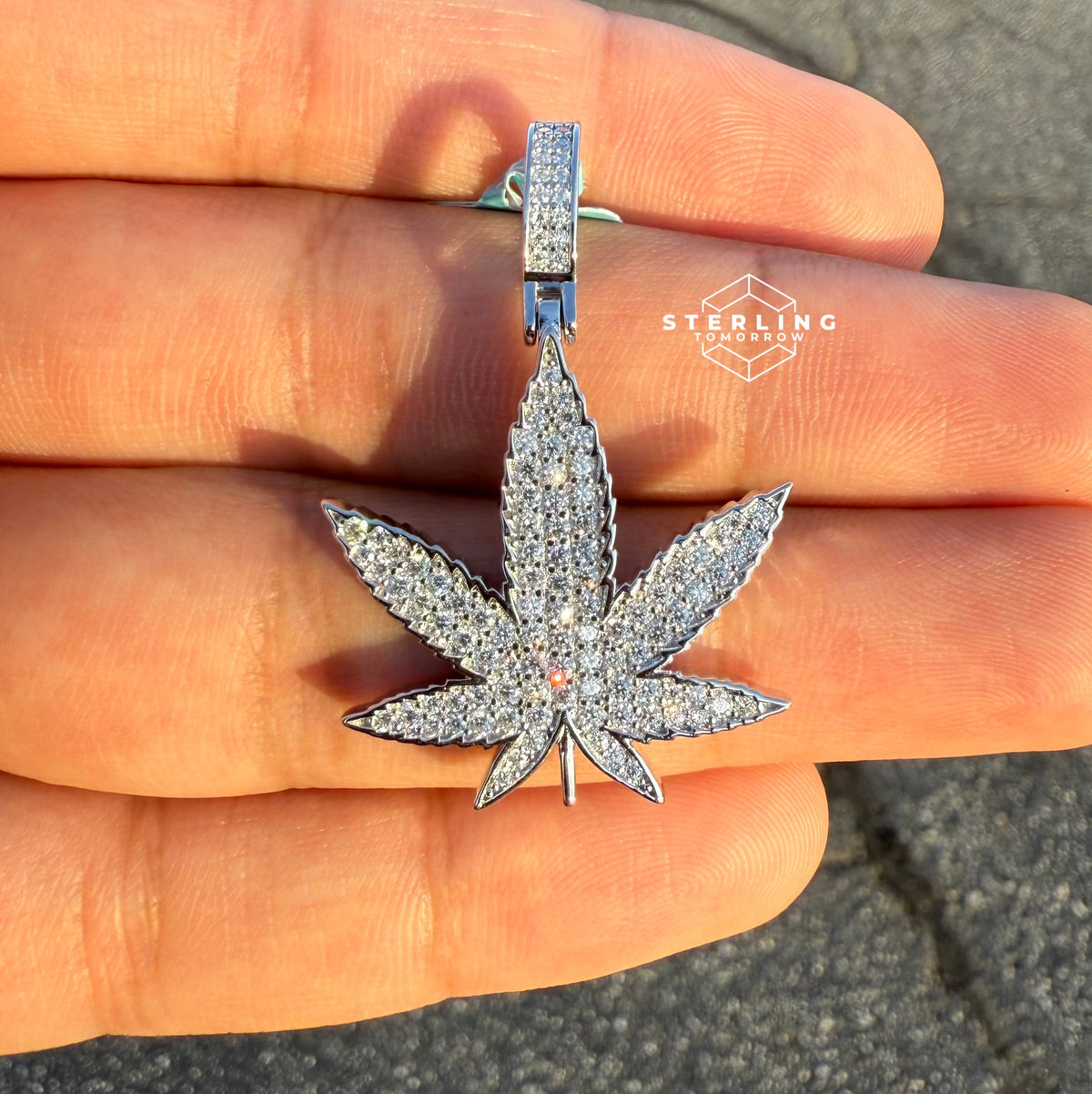 Marijuana Moissanite 420 Pendant