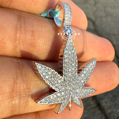 Marijuana Moissanite 420 Pendant