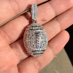 Moissanite Football Iced Pendant