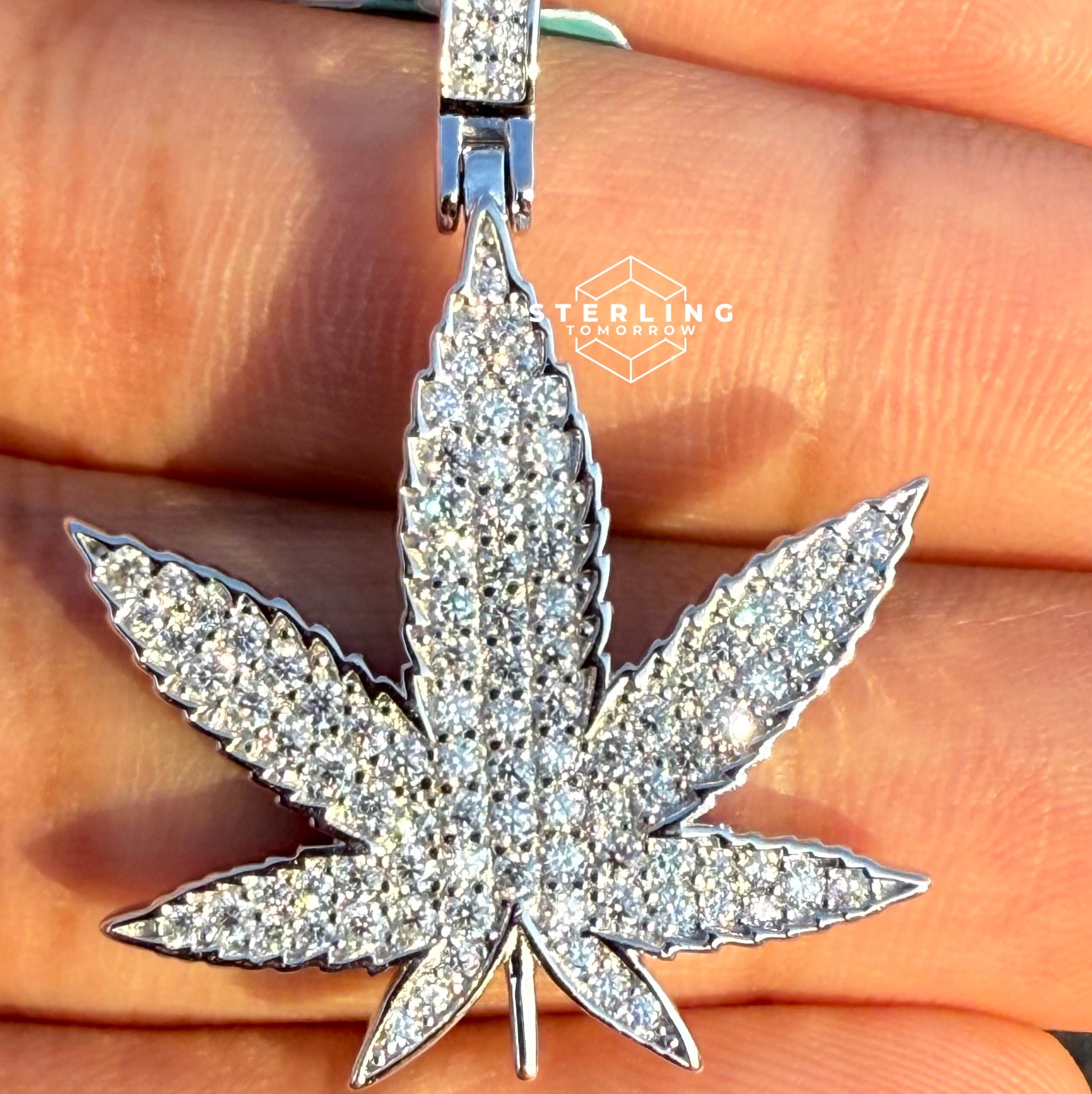 Marijuana Moissanite 420 Pendant