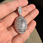Moissanite Football Iced Pendant