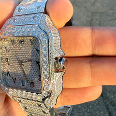 Moissanite Arabic Dial Watch
