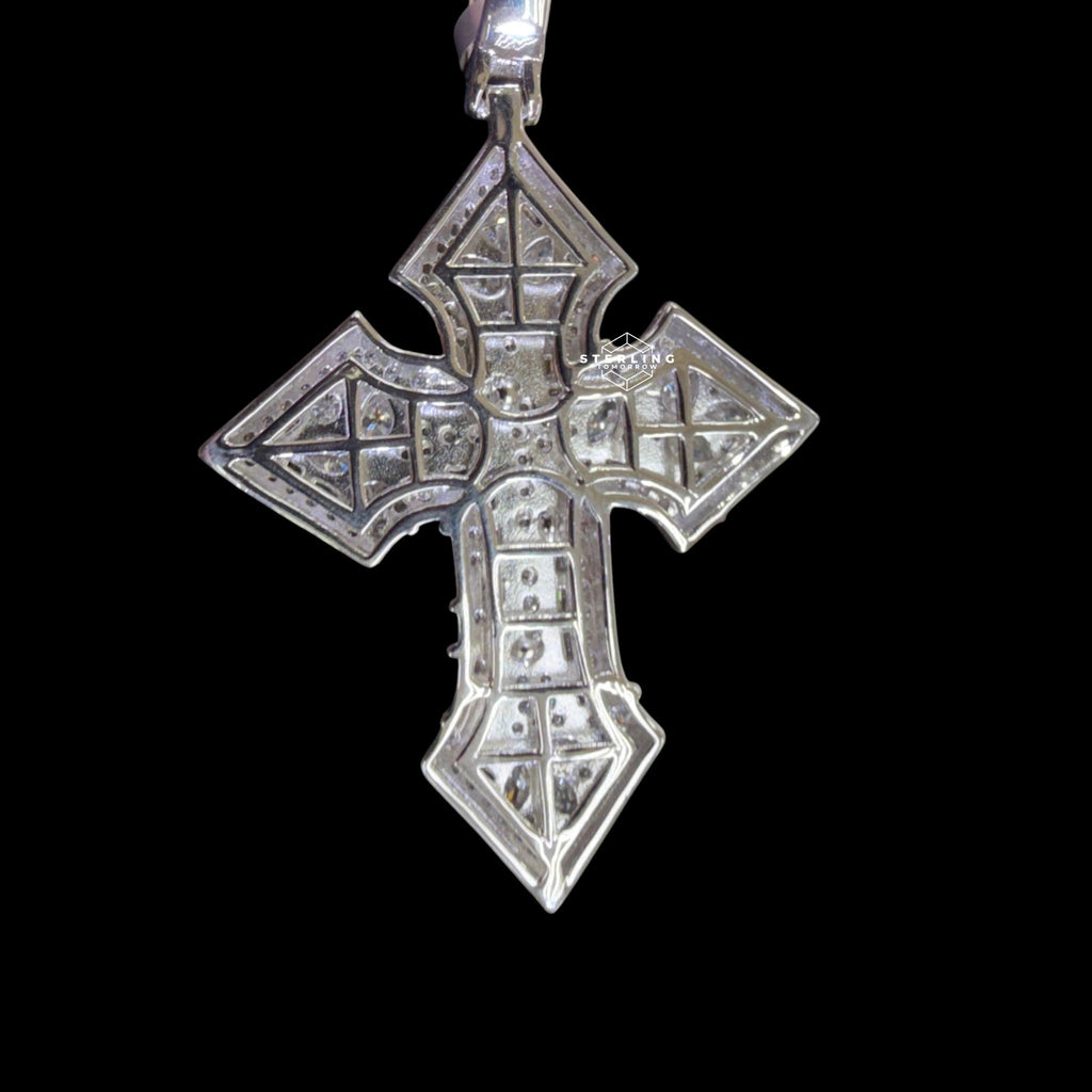 Moissanite Thorn Cross Pendant