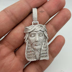 Jesus Baguette Moissanite Pendant