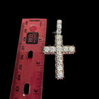 Moissanite Tennis Cross Pendant Iced Out Sides