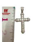 Moissanite Iced Out Cross Pendant, 925 Silver Hip Hop Cross Necklace