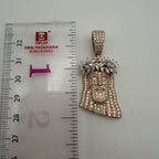 Moissanite Marquis Thorns Rose Jesus Pendant