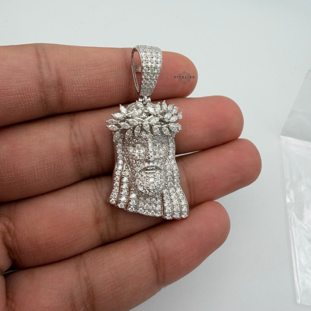 Moissanite Marquis Thorns Jesus Pendant