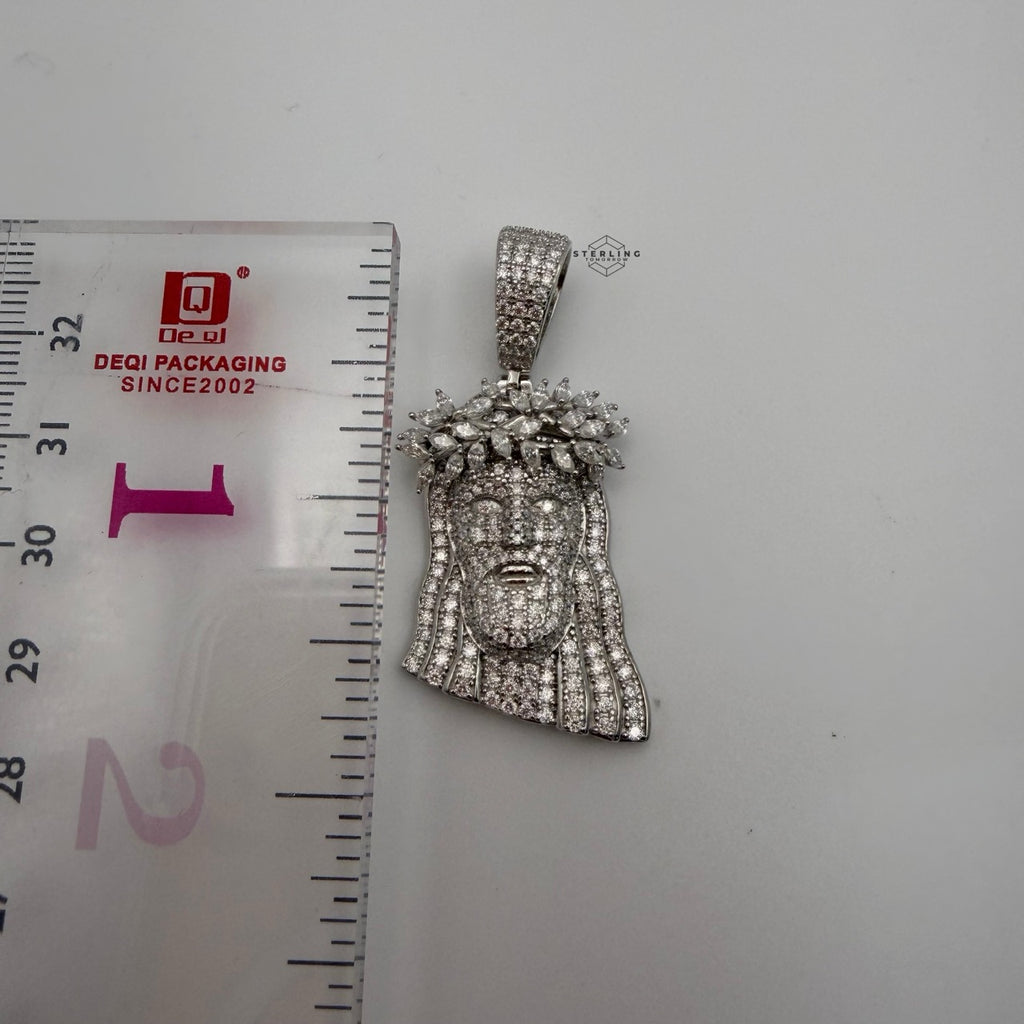 Moissanite Marquis Thorns Jesus Pendant