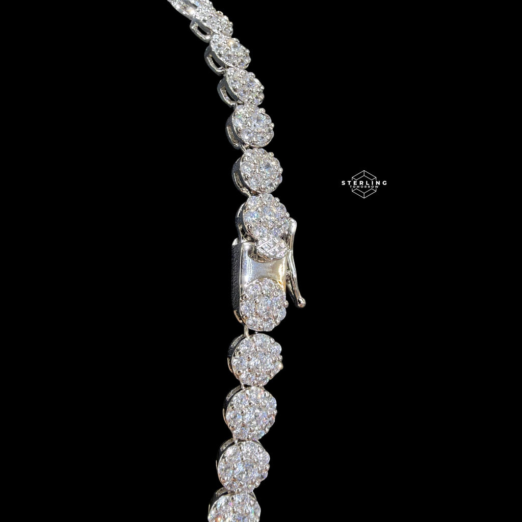 7mm Moissanite Cluster Necklace