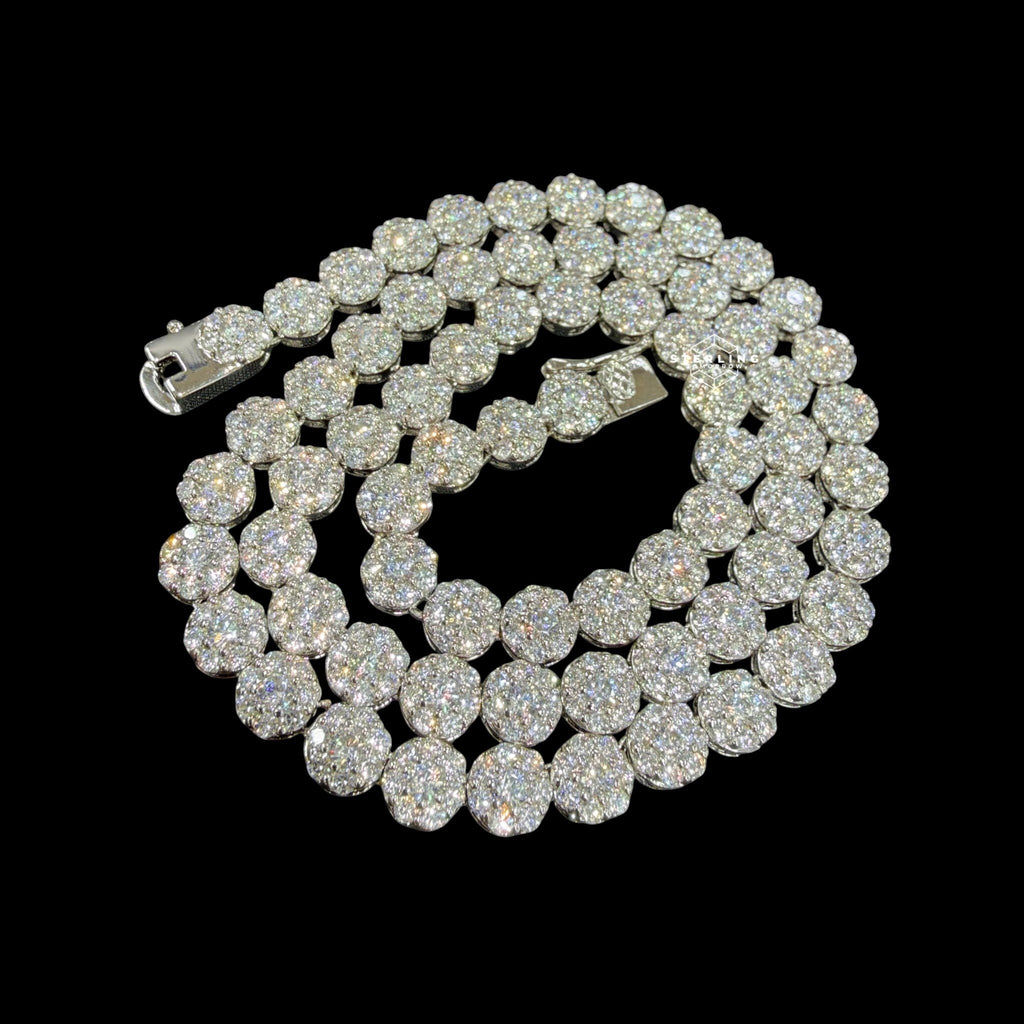 7mm Moissanite Cluster Necklace