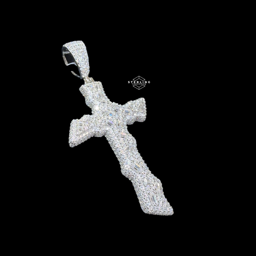 Moissanite Thorn Cross Pendant