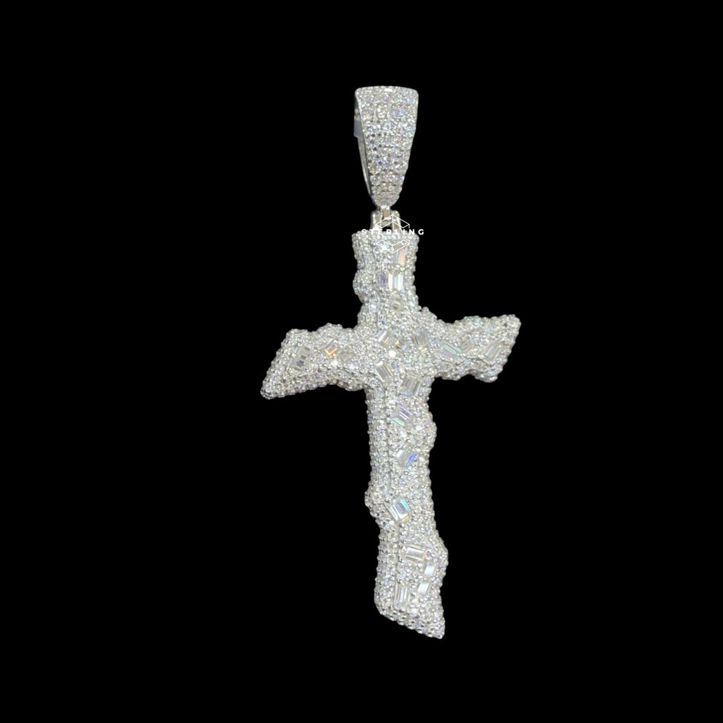Moissanite Thorn Cross Pendant