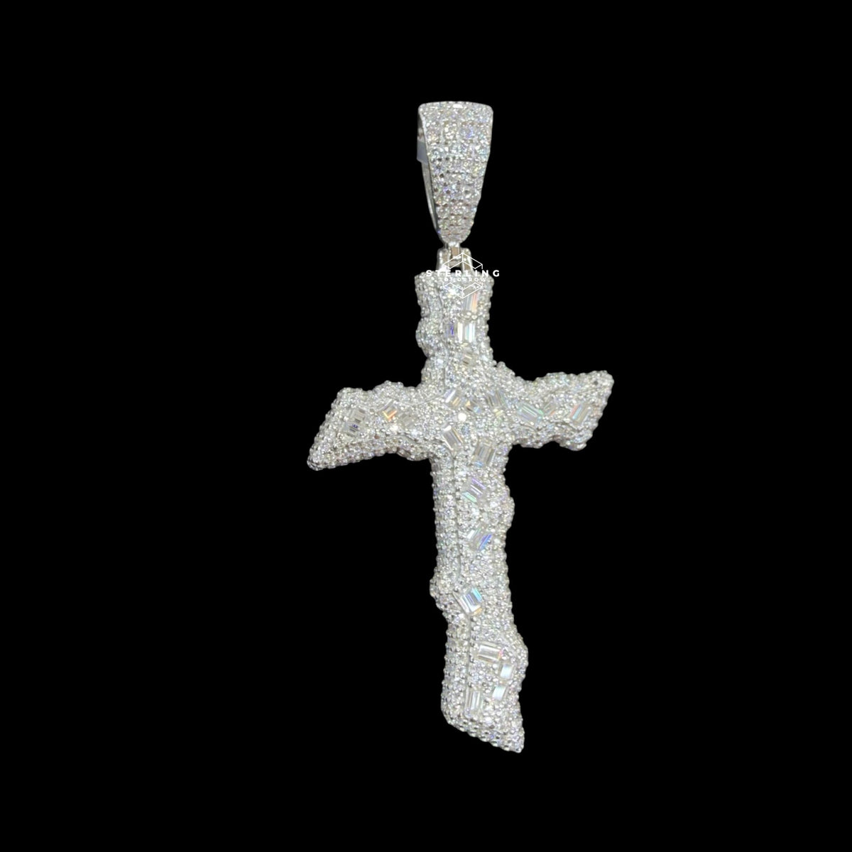 Moissanite Thorn Cross Pendant