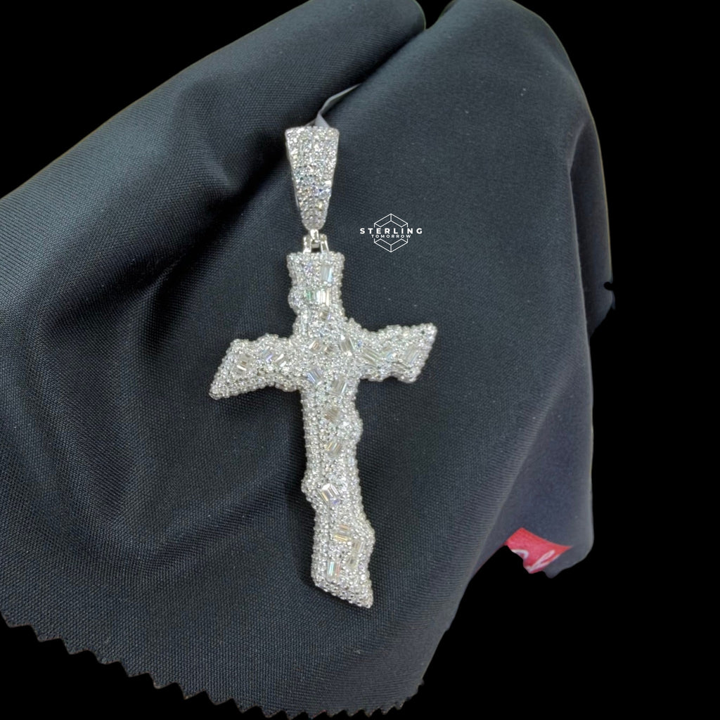 Moissanite Thorn Cross Pendant