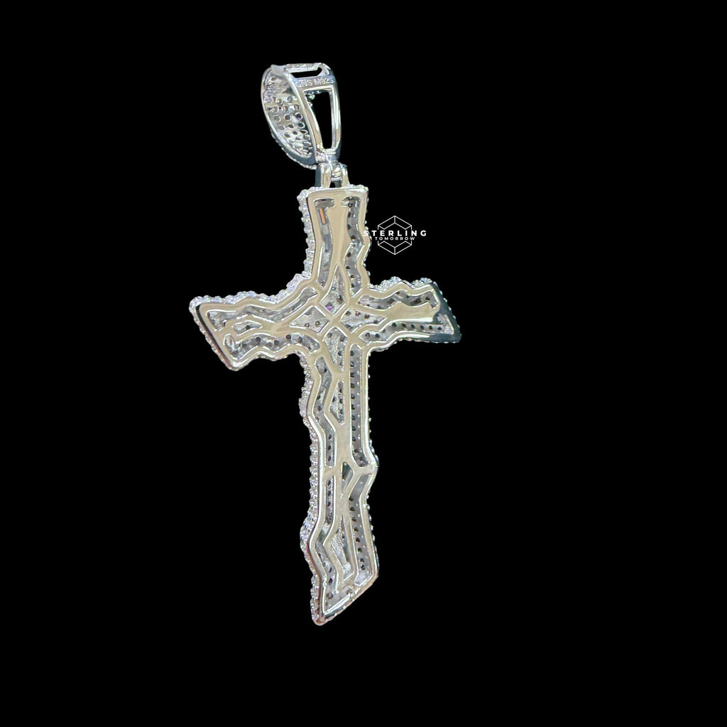 Moissanite Thorn Cross Pendant