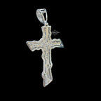 Moissanite Thorn Cross Pendant