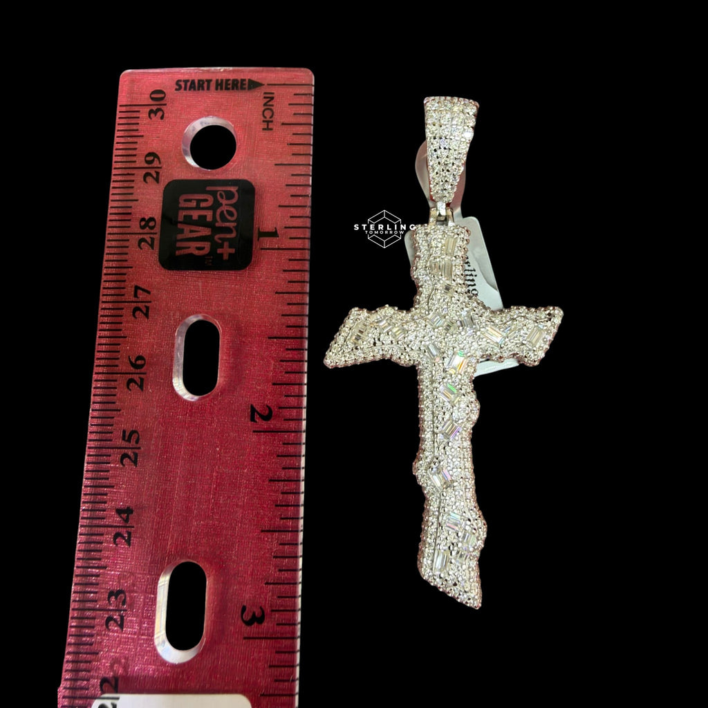 Moissanite Thorn Cross Pendant