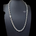 7mm Moissanite Paperclip Link Chain 22"
