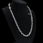 7mm Moissanite Paperclip Link Chain 22"