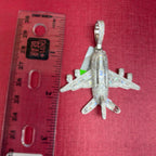 Moissanite Airplane Pendant