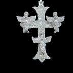 Moissanite Angel Cross Pendant