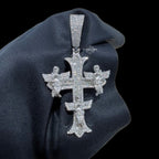 Moissanite Angel Cross Pendant