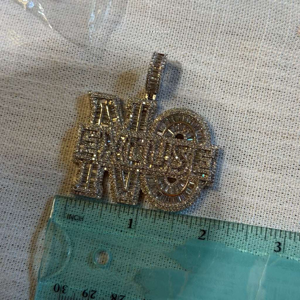 No Excuse Silver Tone Pendant