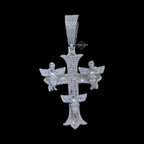 Moissanite Angel Cross Pendant