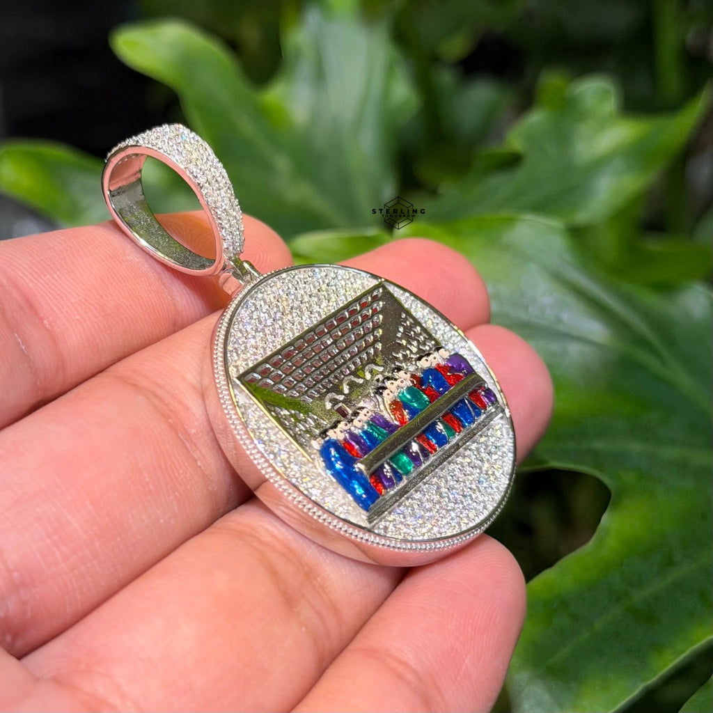 Moissanite Last Supper Iced Enamel Pendant